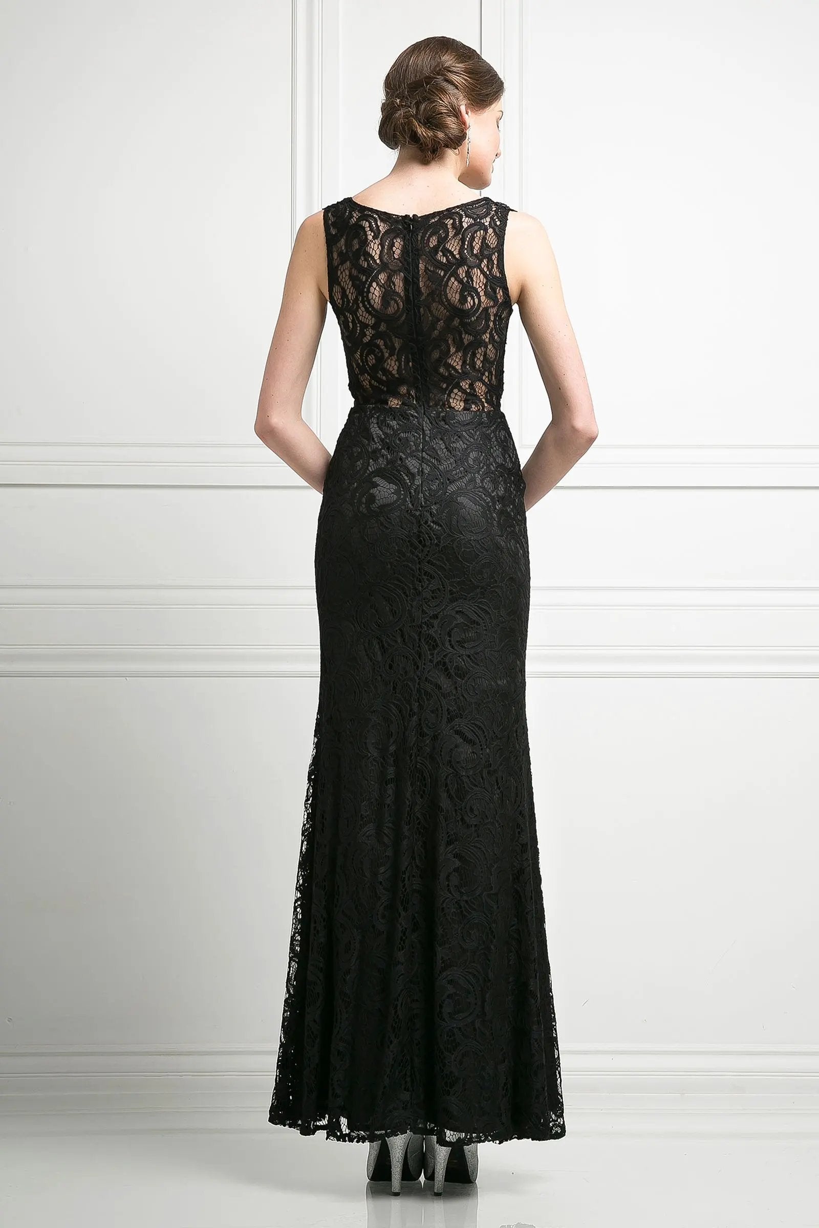 Beaded Lace Sheath Dress by Tux-USA