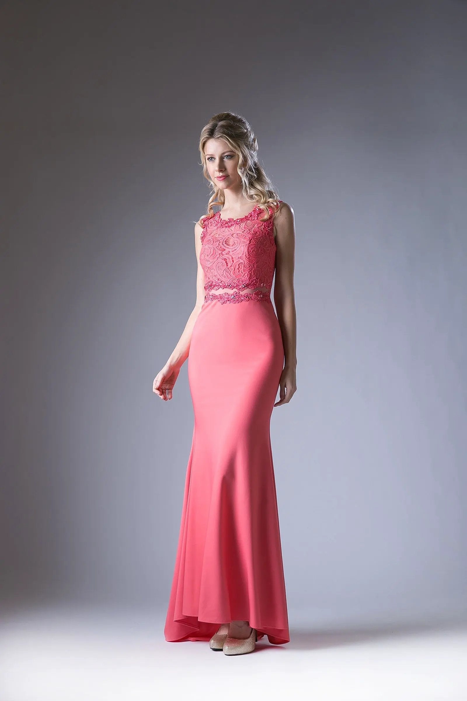 Fitted Gown With Lace Bodice by Tux-USA