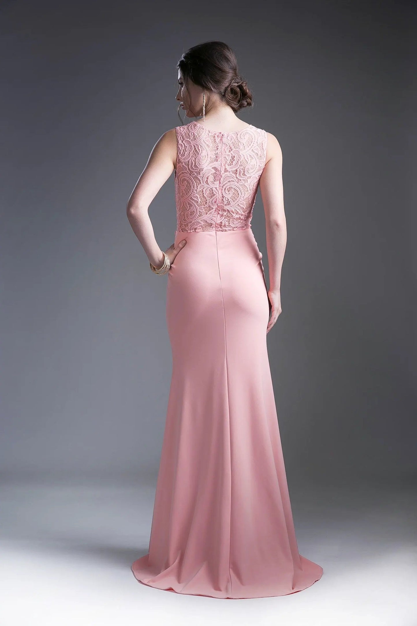 Fitted Gown With Lace Bodice by Tux-USA