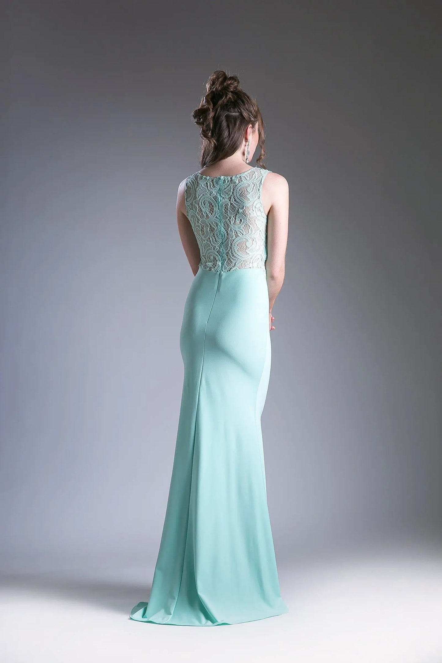 Fitted Gown With Lace Bodice by Tux-USA