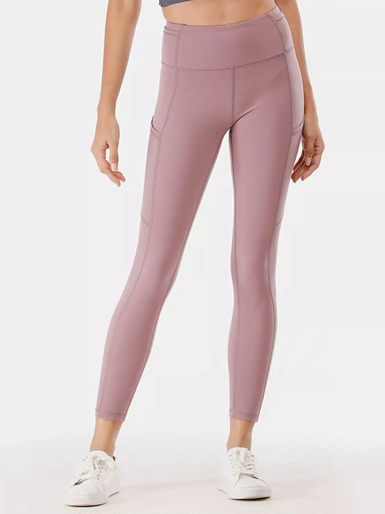 Full Size High-Waisted Active Leggings with Pockets Plus Size by Partner Label