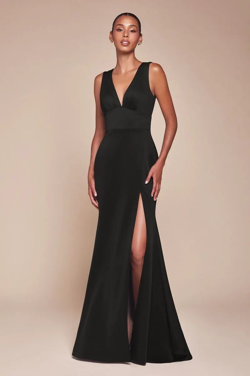 Fitted V-Neck Mermaid Dress by Tux-USA