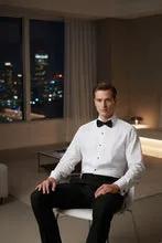 "Charles" White Spread Collar Tuxedo Shirt by Tux-USA
