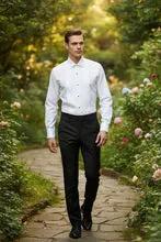 "Charles" White Spread Collar Tuxedo Shirt by Tux-USA