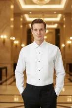 "Charles" White Spread Collar Tuxedo Shirt by Tux-USA