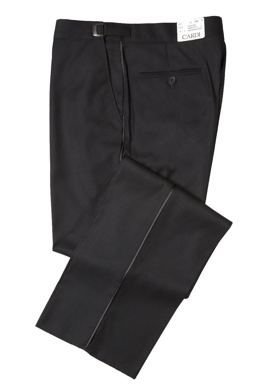 "Christopher" Black Luxury Viscose Blend Tuxedo Pants by Tux-USA