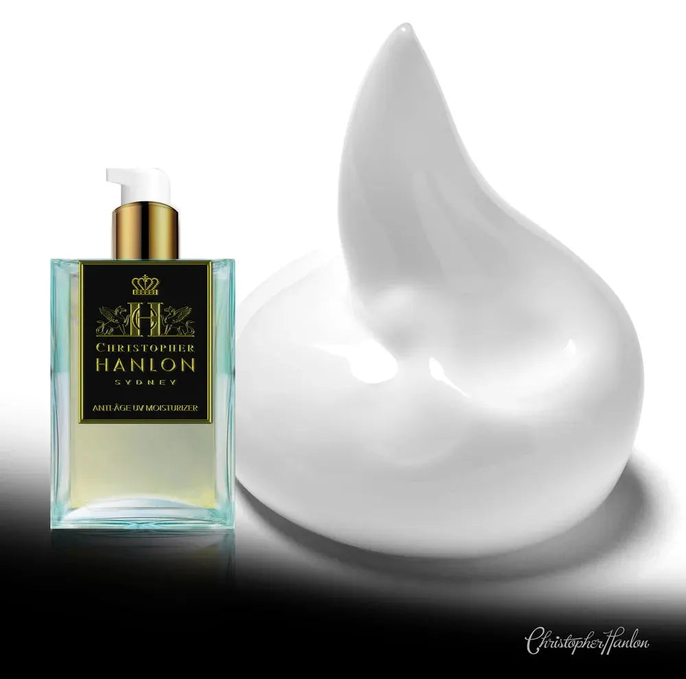 ANTI ÂGE UV MOISTURIZER | AFTER SHAVE LOTION FOR MEN – Gold Rush Bergamot + Mint by CHRISTOPHER HANLON®
