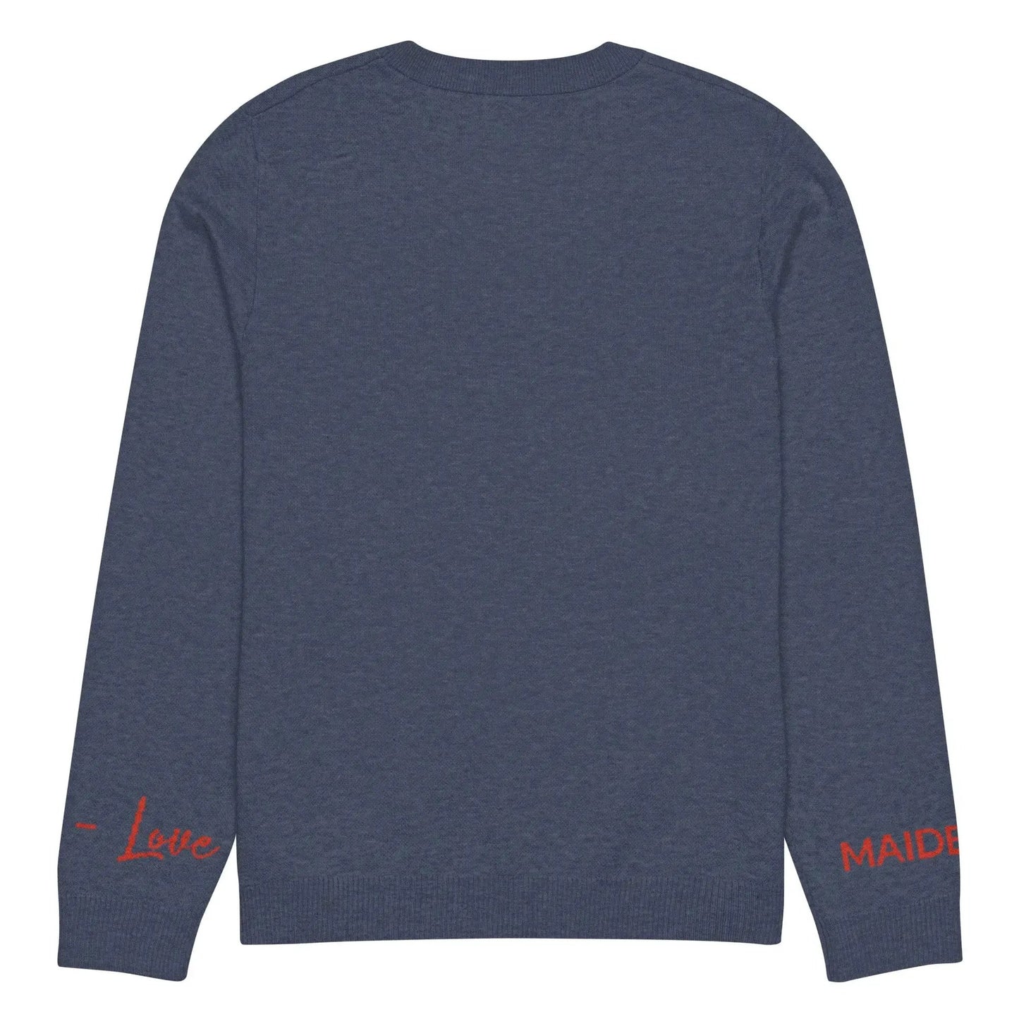 Heart - Knitted crew neck sweater NAVY by Maiden-Art