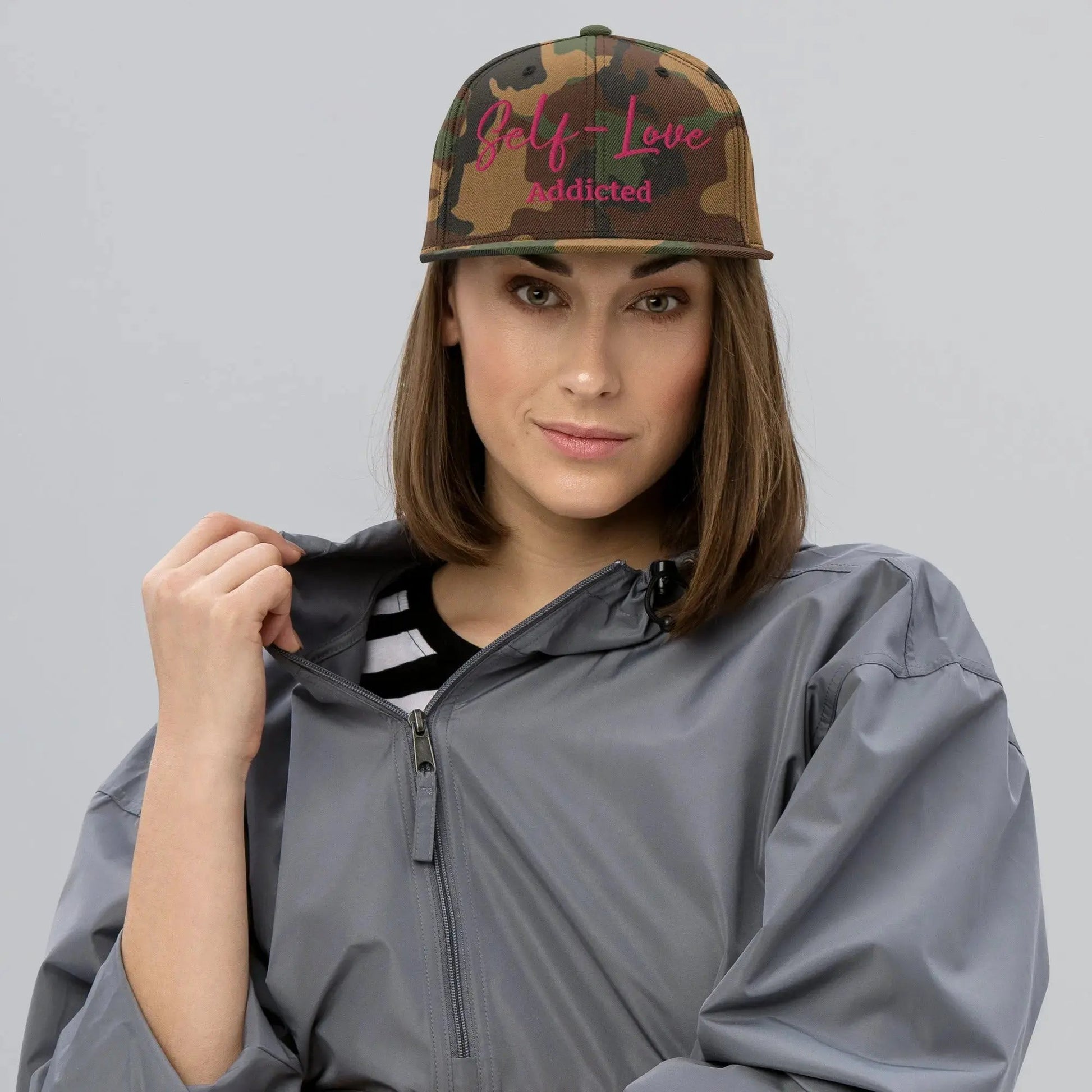 Self Love Addicted Snapback Hat with Embroidery by Maiden-Art