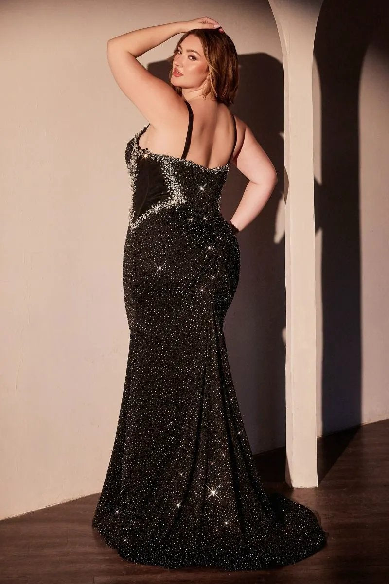 Curve Fitted Black Glimmering Dress by Tux-USA