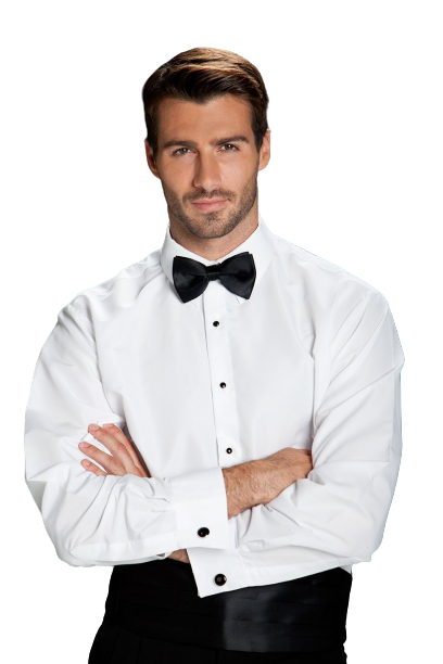 "Como" Ivory Laydown Tuxedo Classic Fit Shirt by Tux-USA
