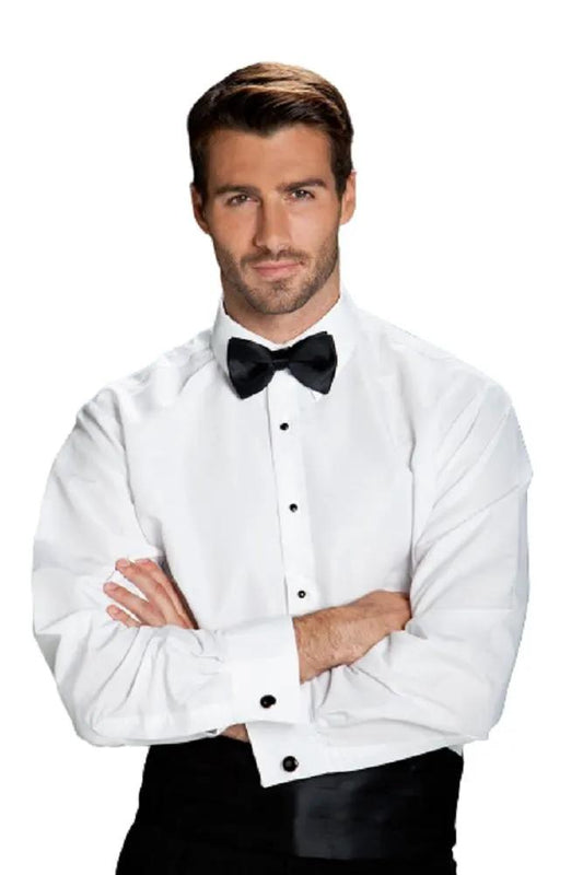 "Como" Ivory Laydown Tuxedo Classic Fit Shirt by Tux-USA