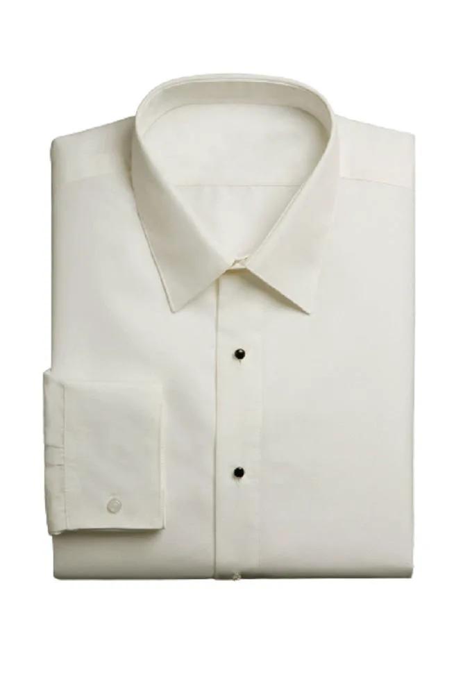 "Como" Ivory Laydown Tuxedo Classic Fit Shirt by Tux-USA