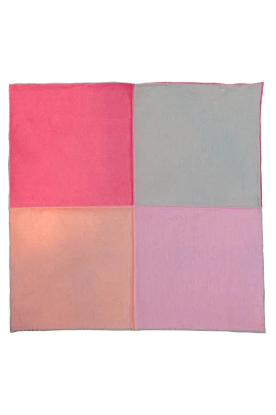 Silk & Cotton Blend Quad Pocket Square by Tux-USA