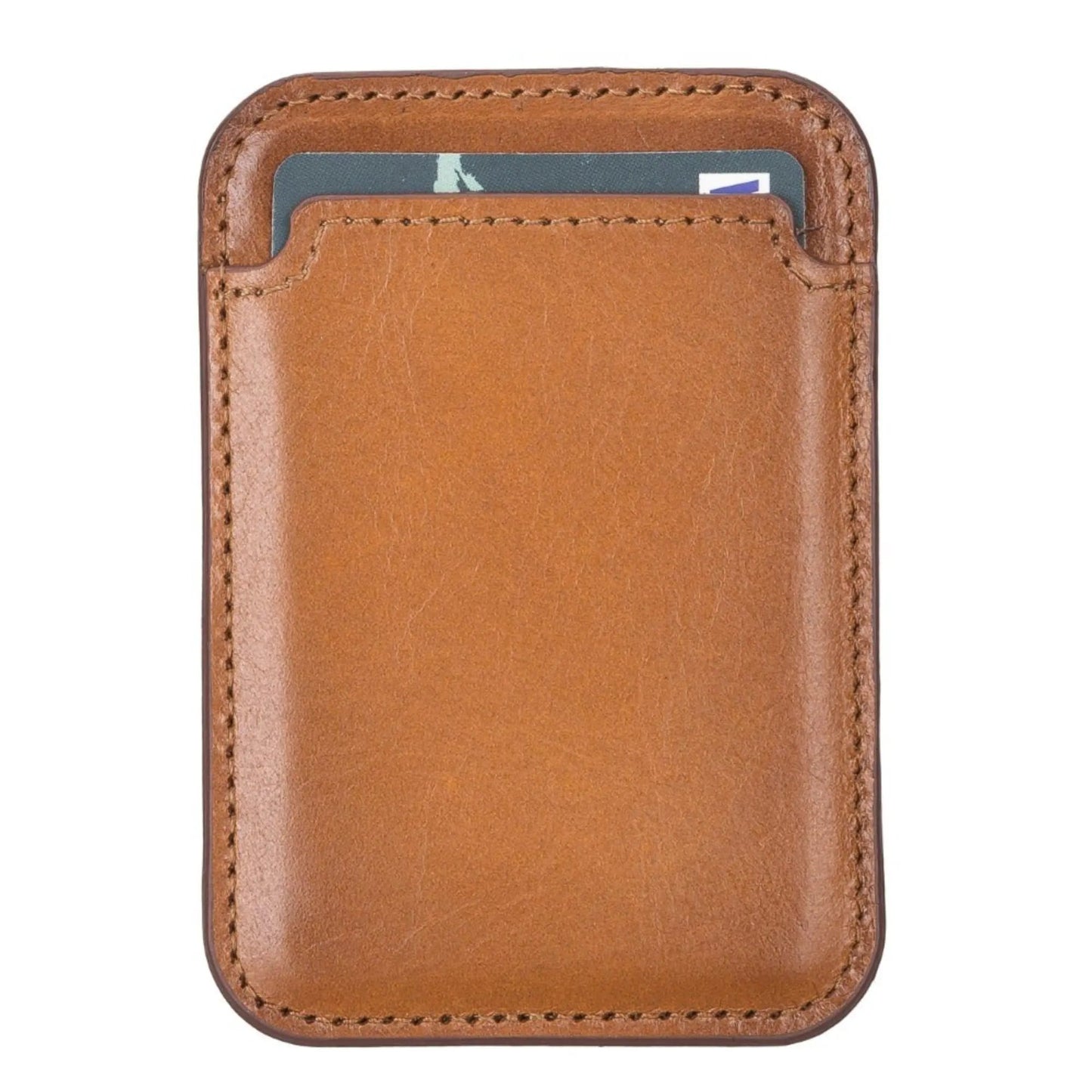 Cortland Full-Grain Leather Card Holder Wallet with Magnet by TORONATA