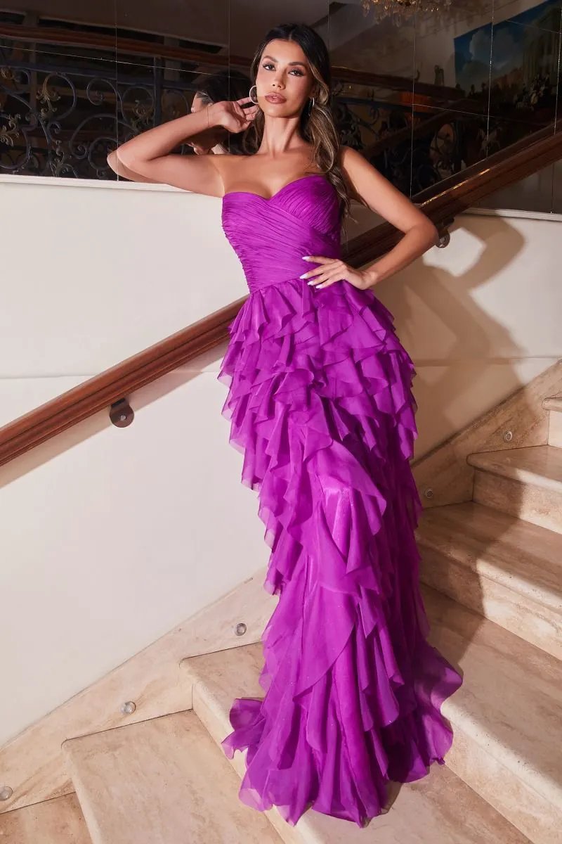 Ruffled A-Line Dress by Tux-USA
