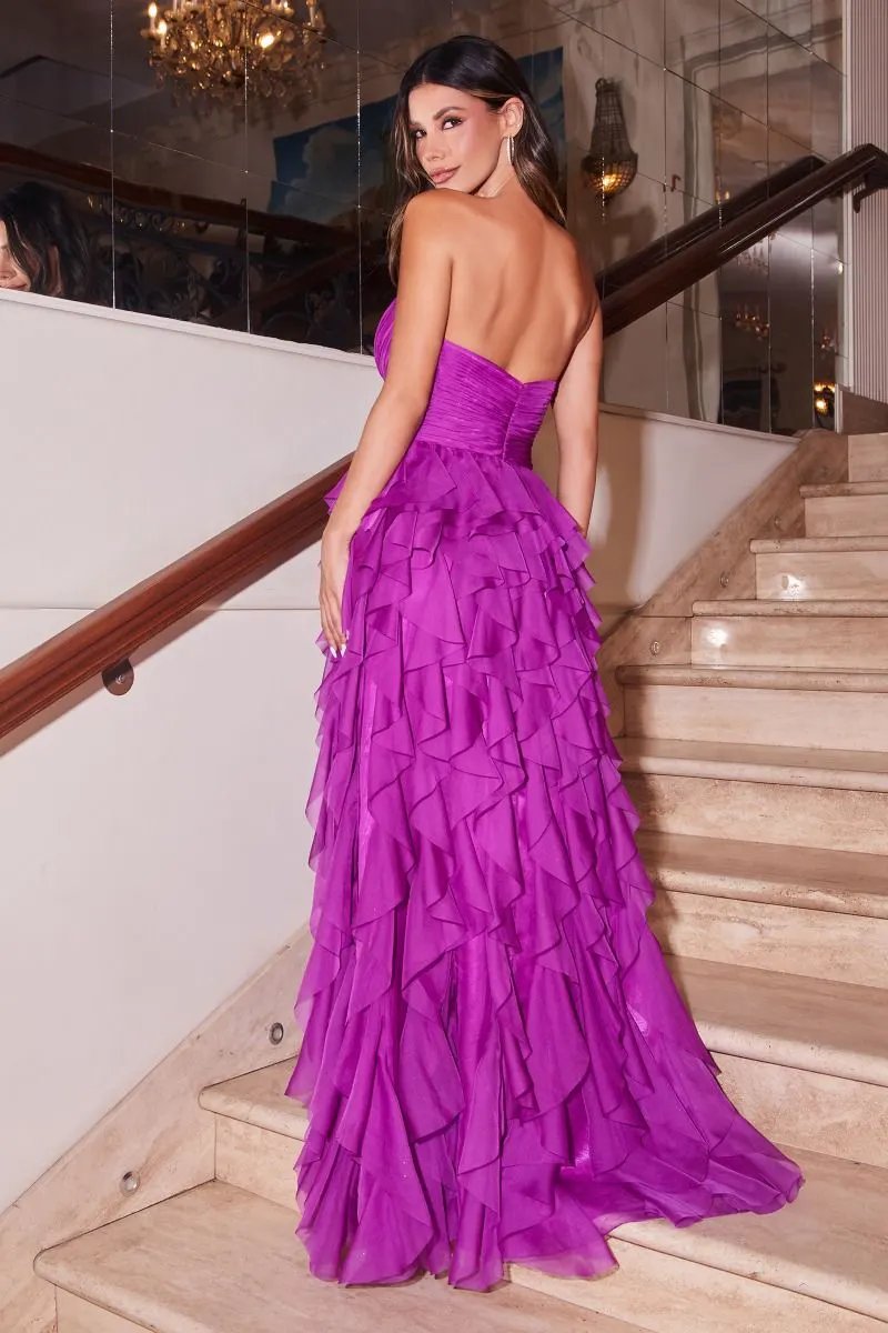 Ruffled A-Line Dress by Tux-USA