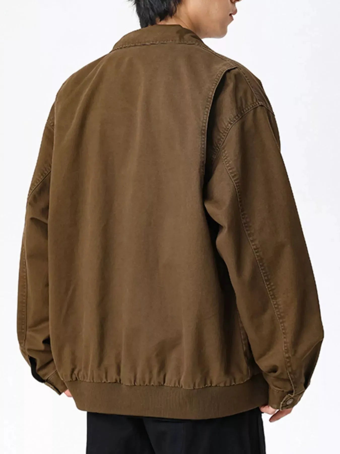 Men's Plus Size Zip Up Long Sleeve Jacket by Partner Label