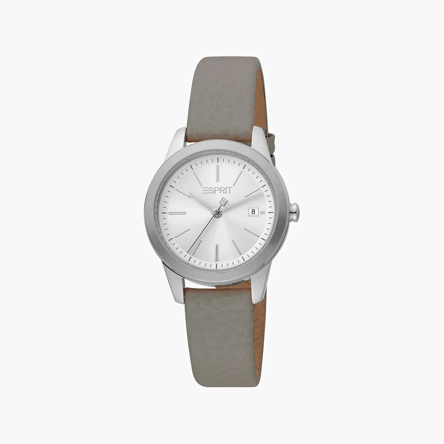 Esprit Women's Grey Leather Watch, Silver Dial | Es1l202m0015 by ESPRIT