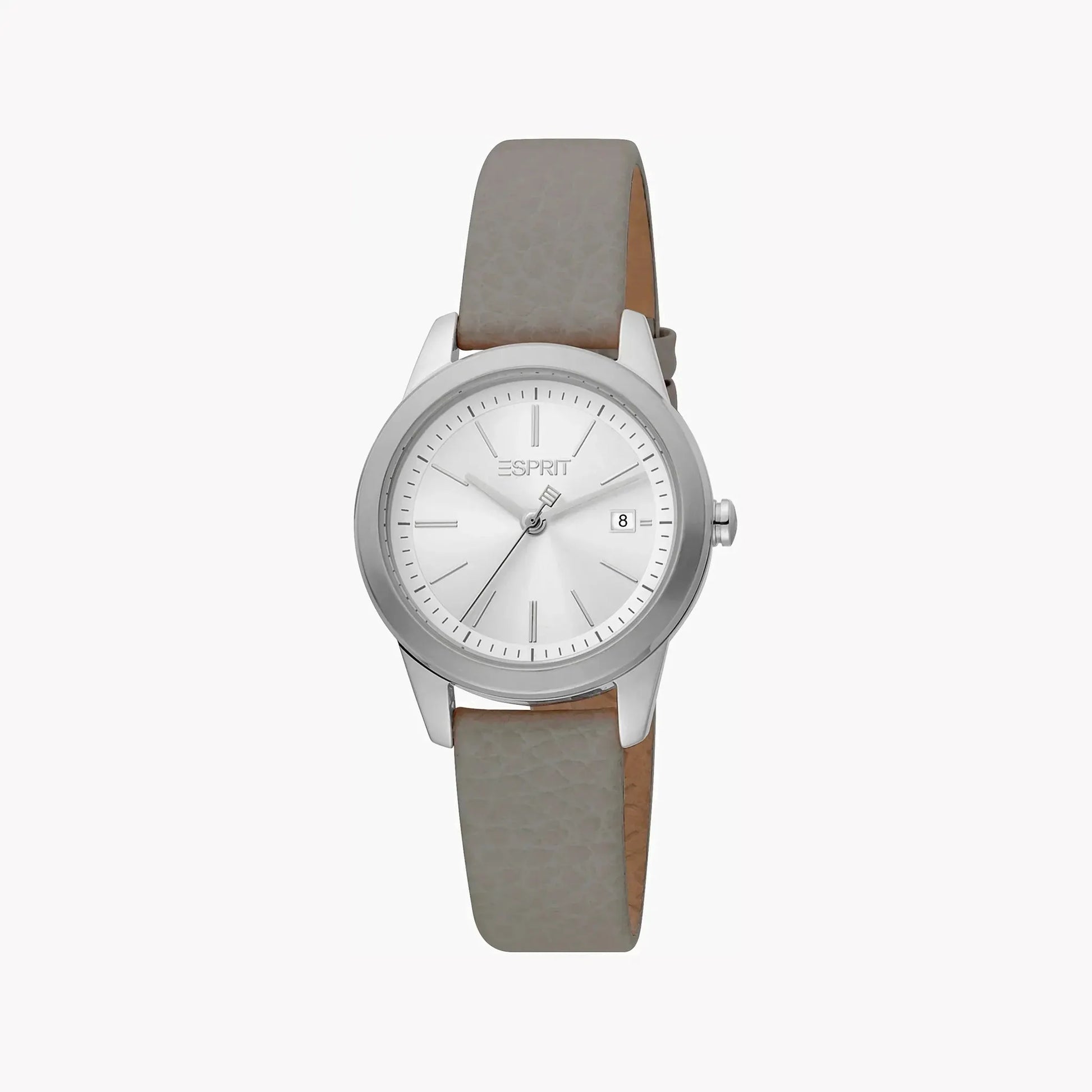 Esprit Women's Grey Leather Watch, Silver Dial | Es1l202m0015 by ESPRIT