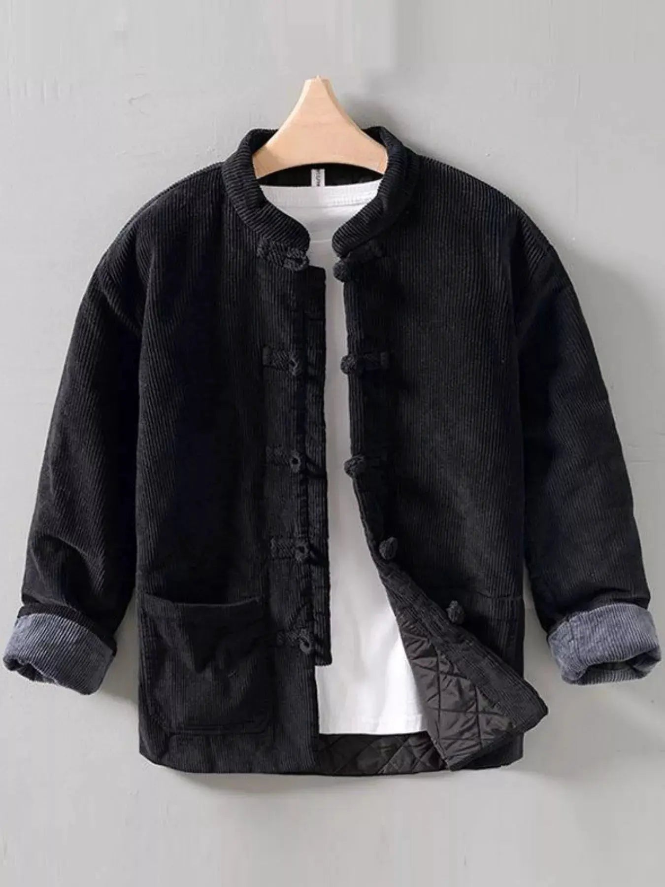 Men's Button Front Long Sleeve Jacket by Partner Label