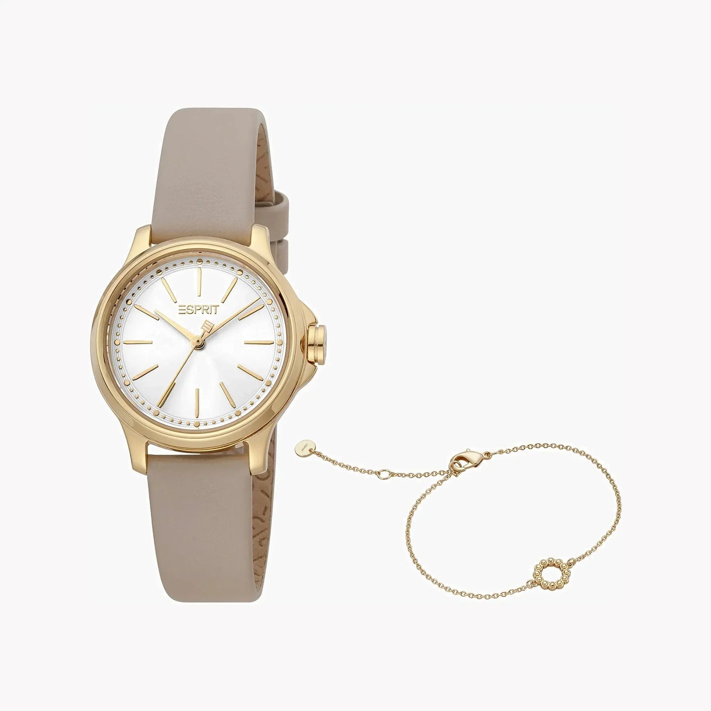 Esprit Women's Brown Leather Watch, Silver Dial | ES1L144L2025 by ESPRIT