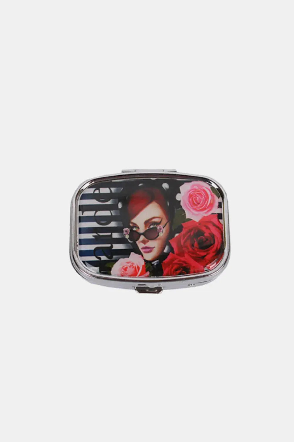 Nicole Lee USA Print Metallic Rectangular Pill Case by Nicole Lee USA
