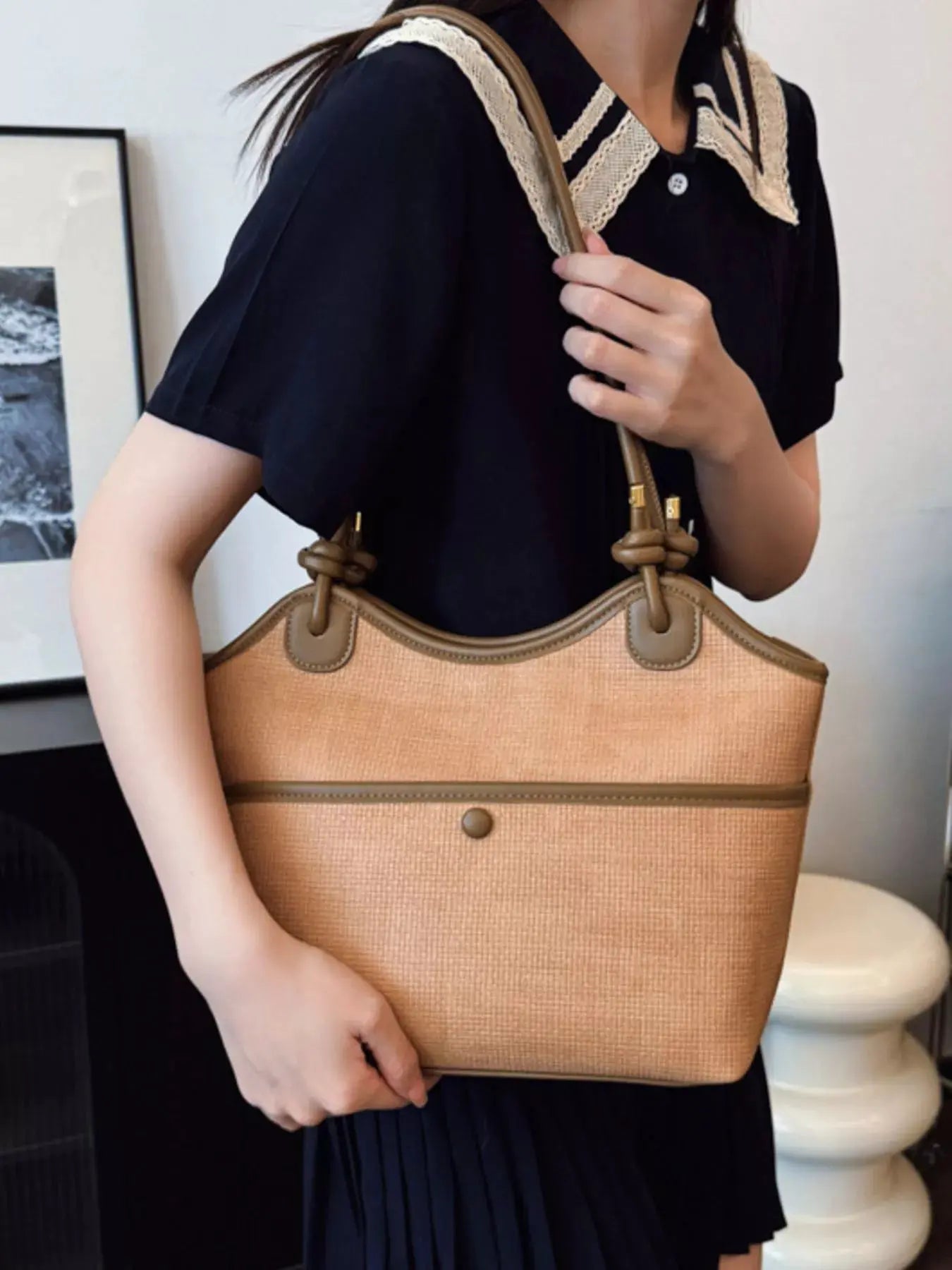 Knotted Strap Tote Bag by Partner Label