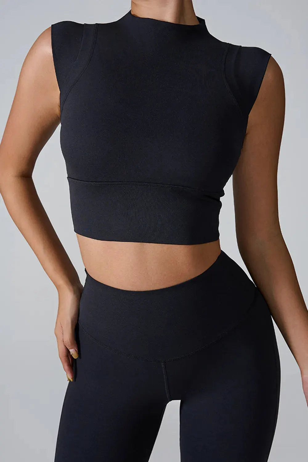 Mock Neck Active Tank by Partner Label