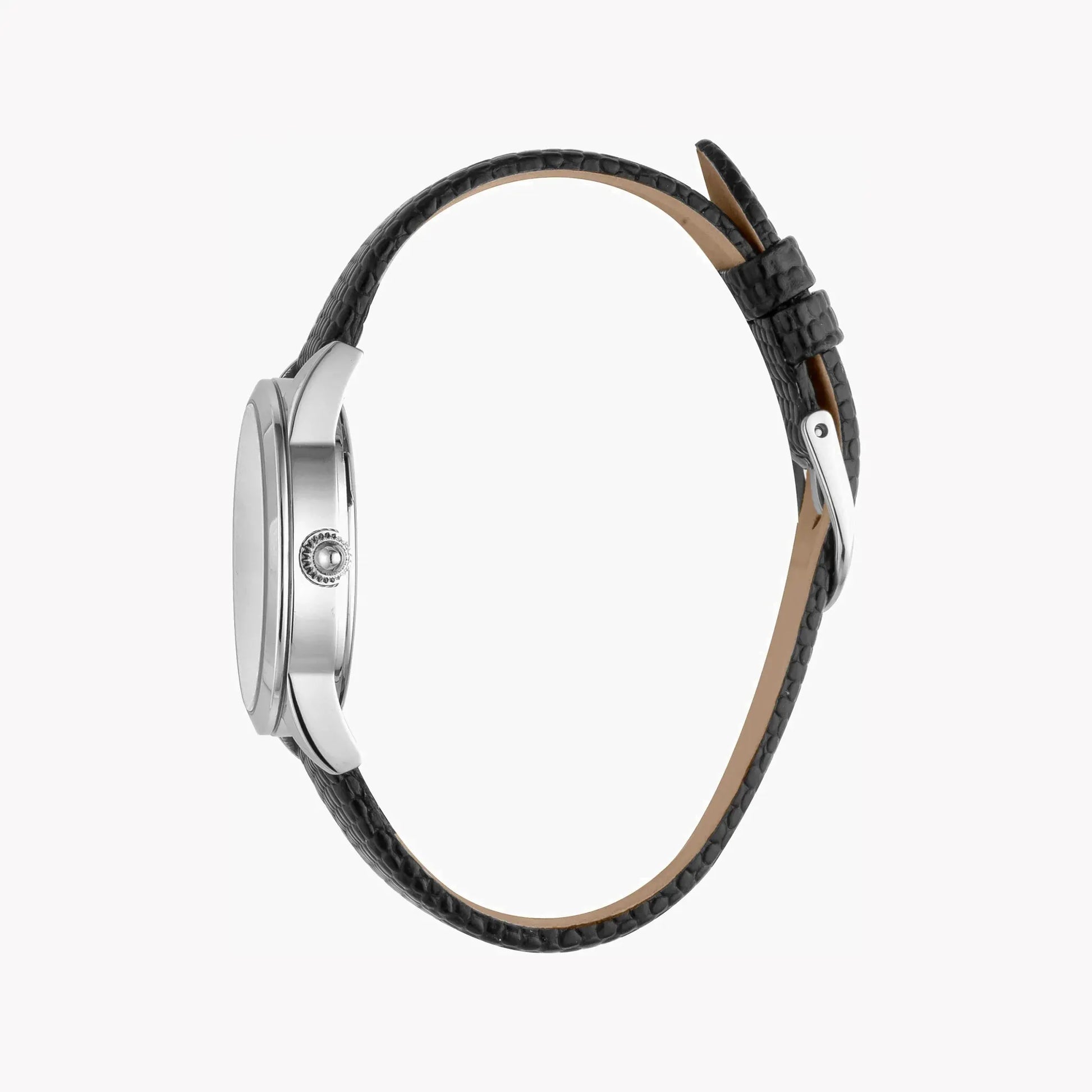 Just Cavalli Women's Black Leather Watch, Silver Dial | Jc1l087l0015 by JUST CAVALLI
