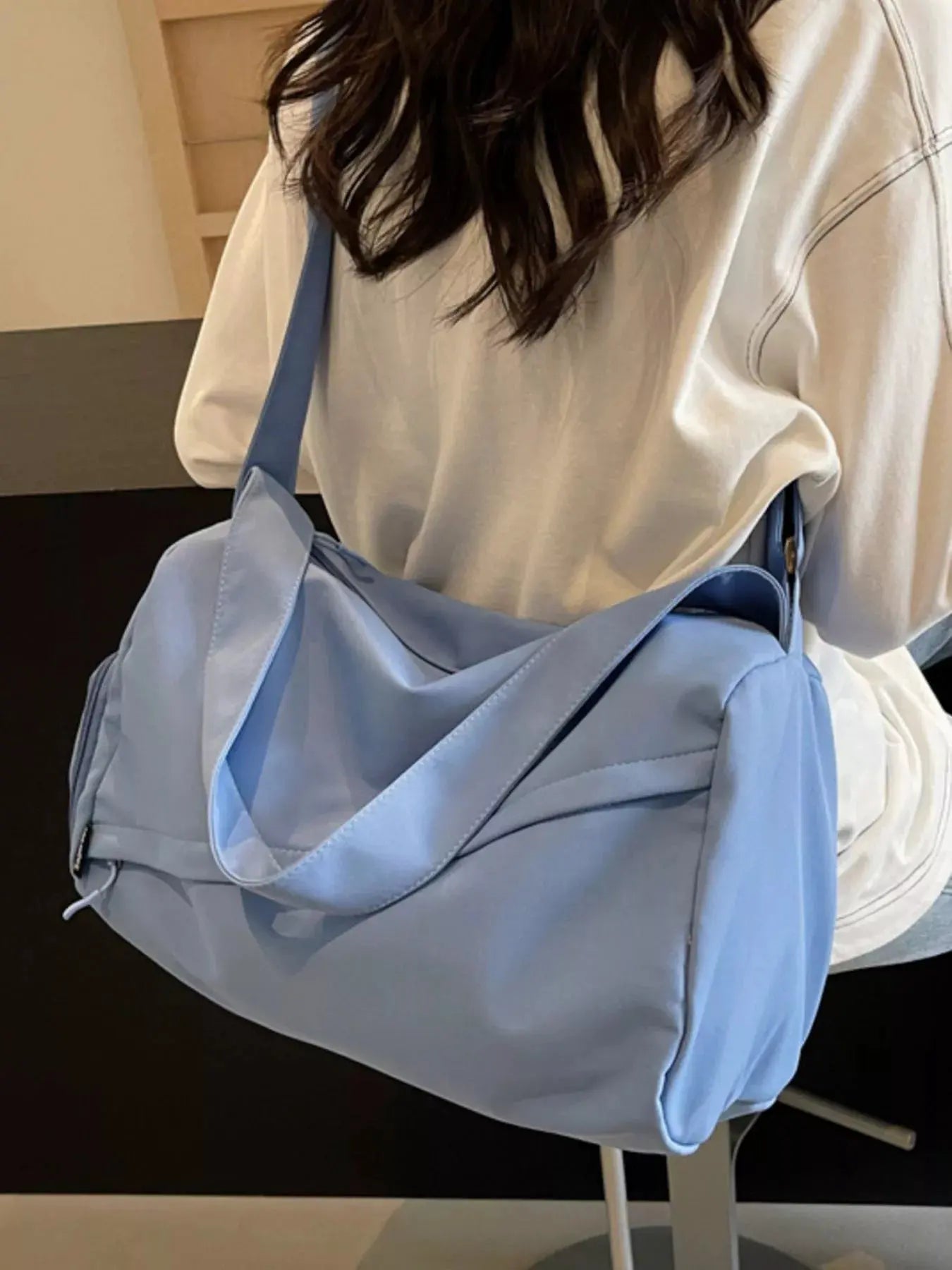 Adjustable Strap Solid Color Travel Bag by Partner Label