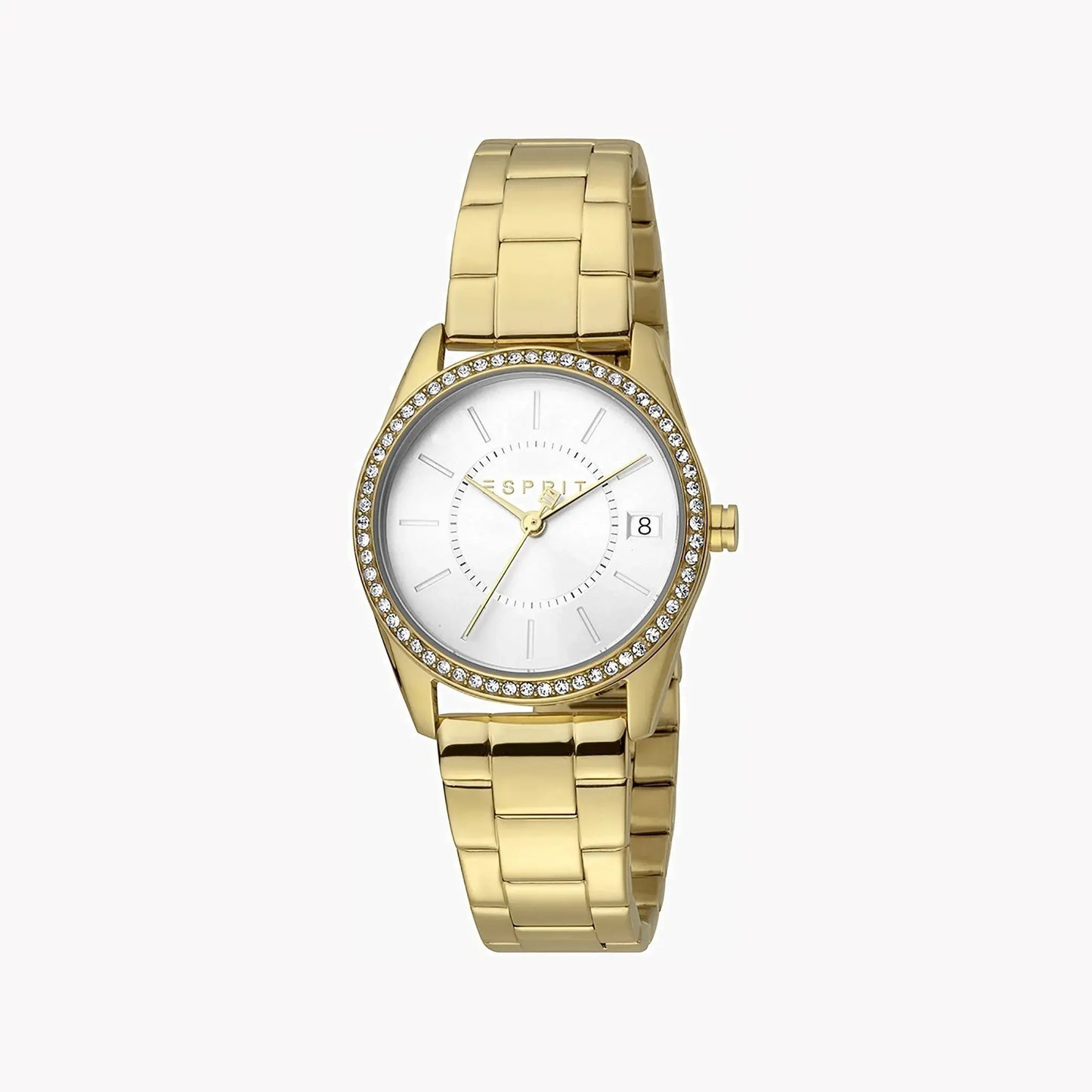 Esprit Women's Gold Stainless Steel Watch, Silver Dial | ES1L195M0085 by ESPRIT
