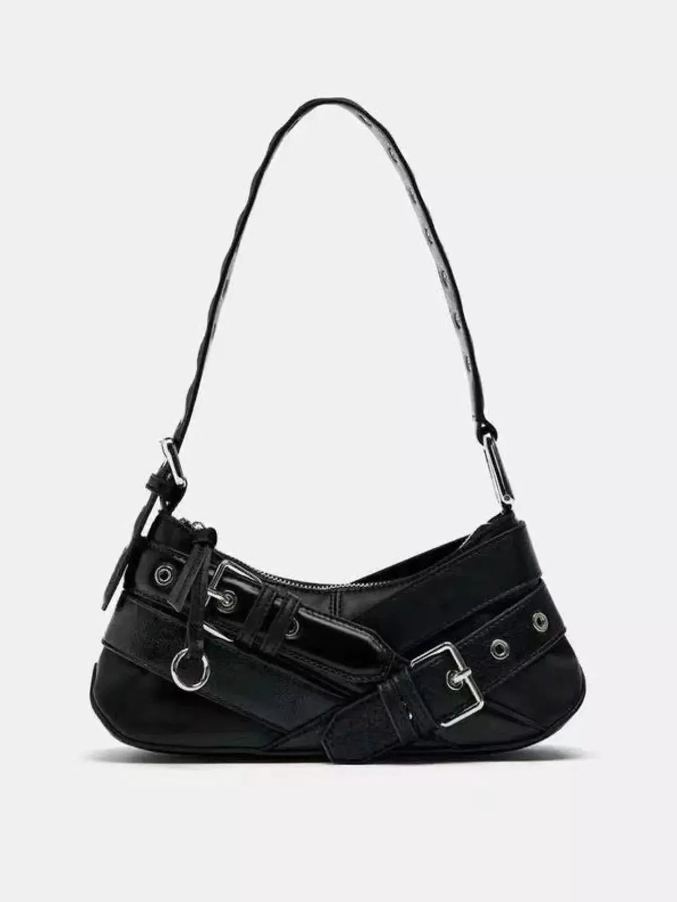 Buckled Accent Shoulder Bag by Partner Label