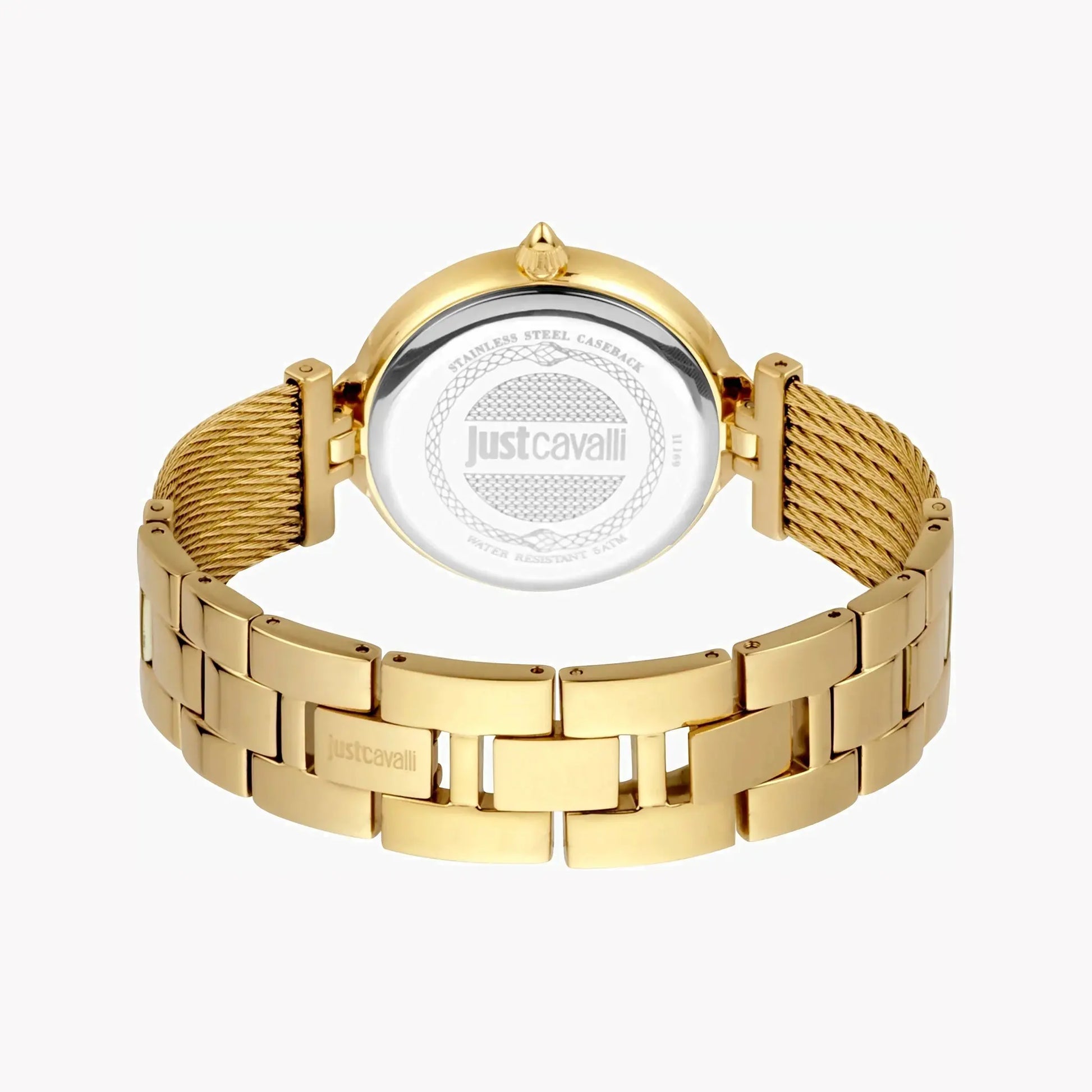 Just Cavalli Women's Gold Watch, Green Mother Of Pearls Dial | Jc1l169m0035 by JUST CAVALLI
