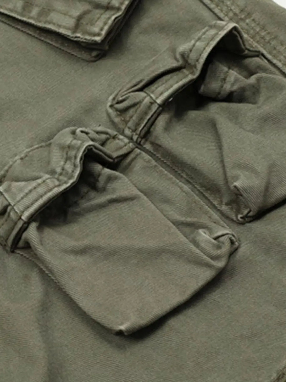 Men's Loose Fit Cargo Pants with Multiple Pockets by Trendsi