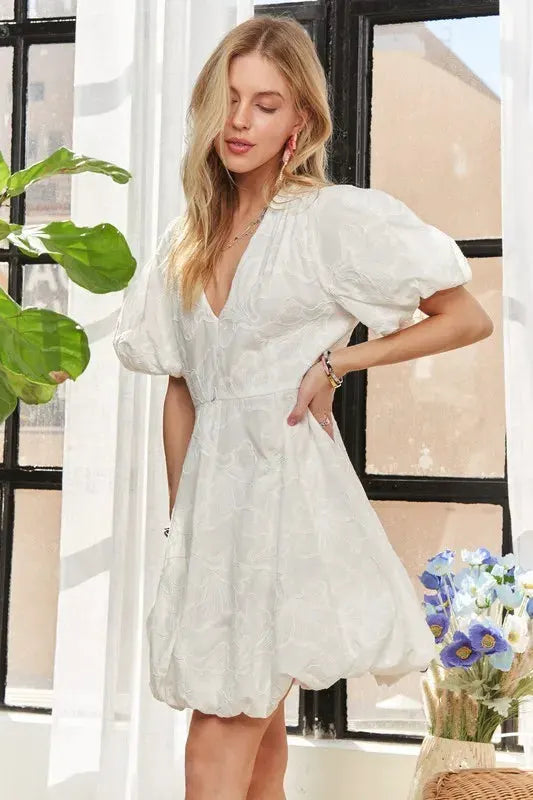 ADORA Puff Sleeve Floral Dress by ADORA