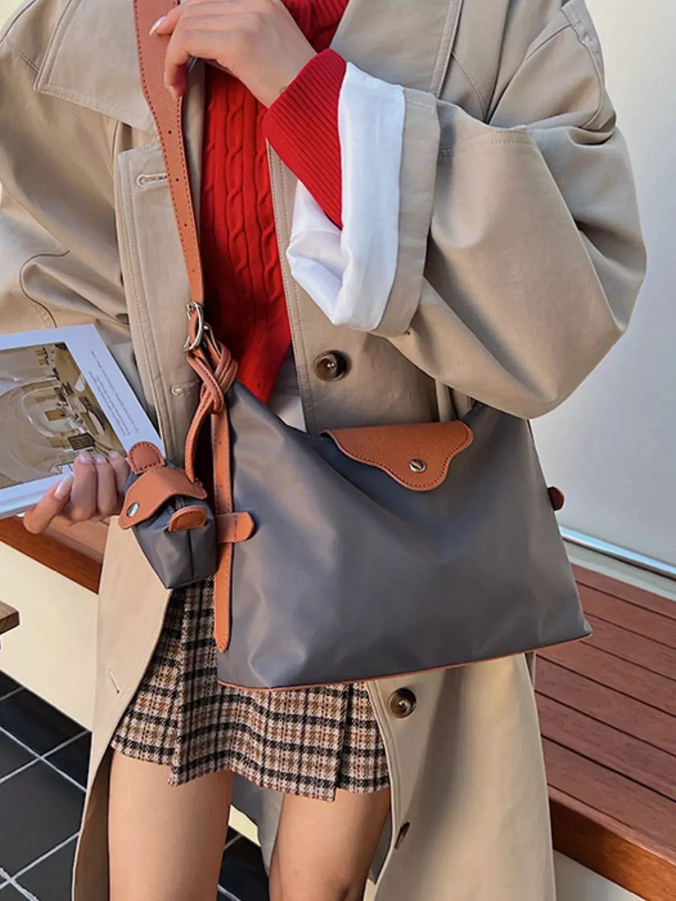 Hobo Crossbody Bag with Coin Purse by Partner Label
