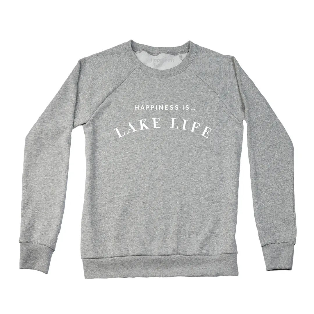 Women's Lake Life Crew Sweatshirt, Heather Grey by Lake Life Collection