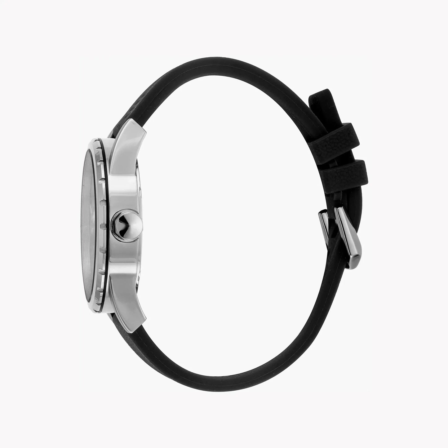 Just Cavalli Men's Silver Dial Watch, Black Silicone | Jc1g082p0015 by JUST CAVALLI