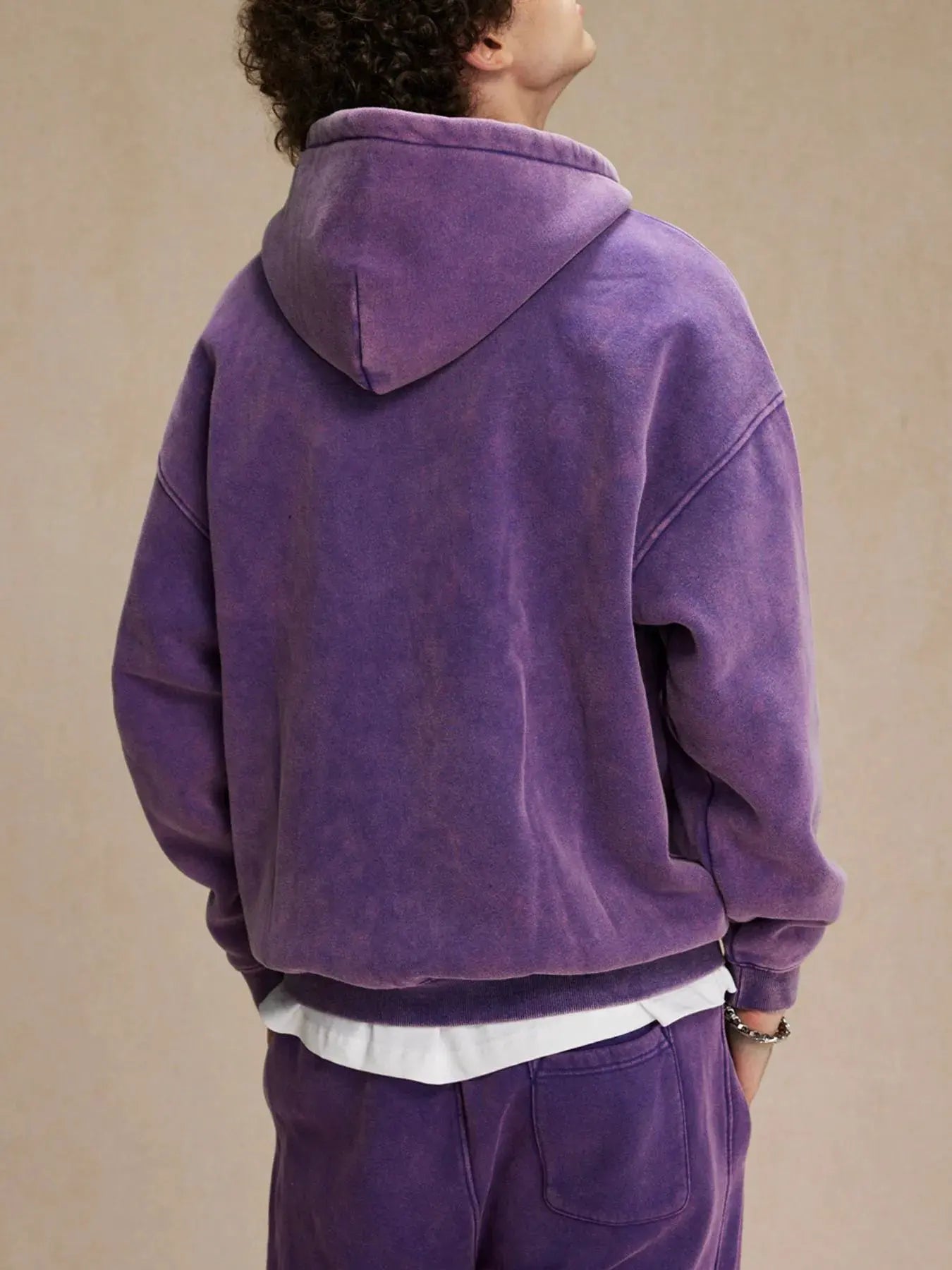 Men's Zip-Up Hoodie with Kangaroo Pocket by Trendsi