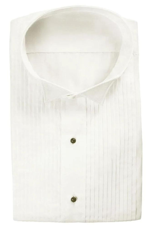 "Dante" Ivory Pleated Wingtip Tuxedo Classic Fit Shirt by Tux-USA