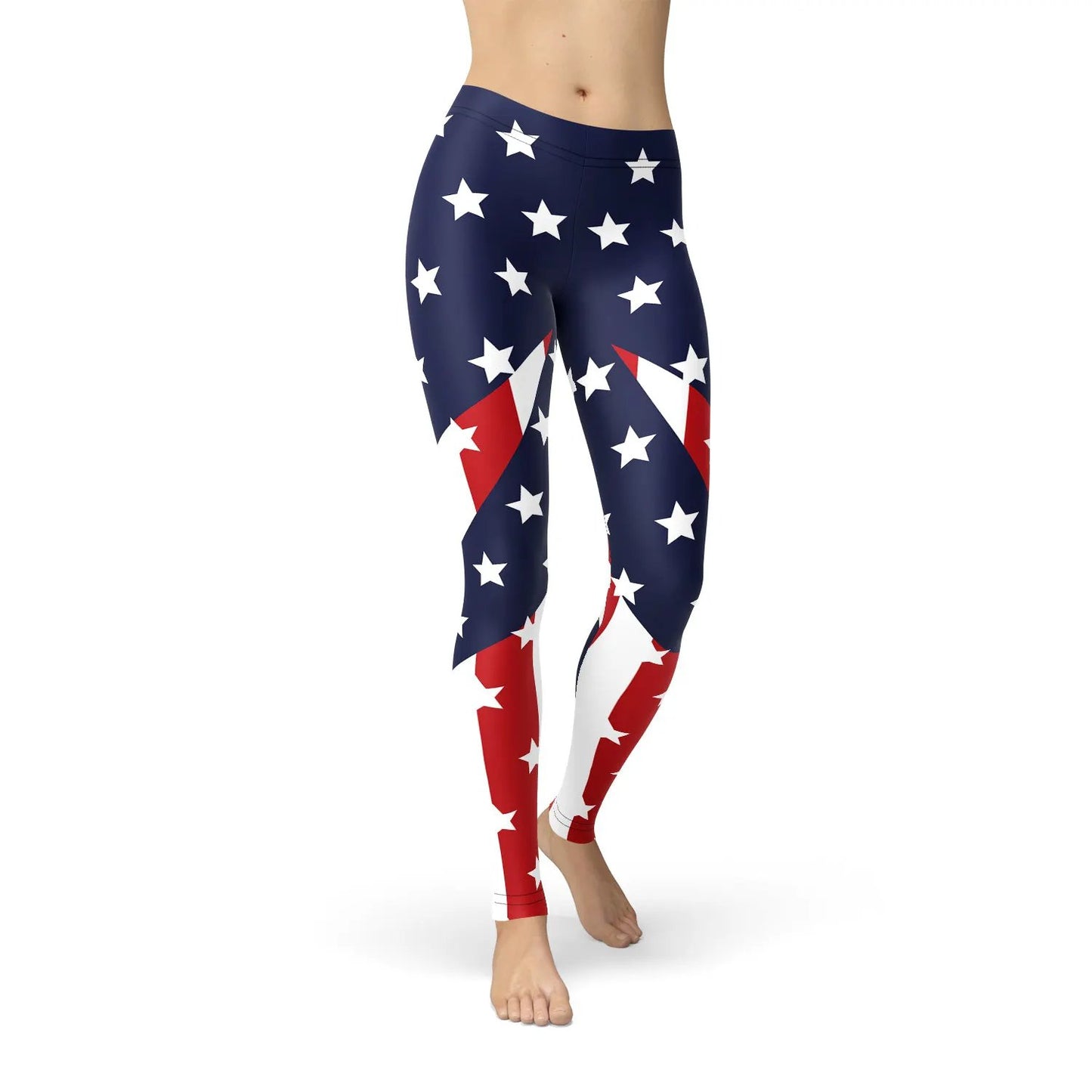 Womens American Flag Leggings by Maroon Sooty