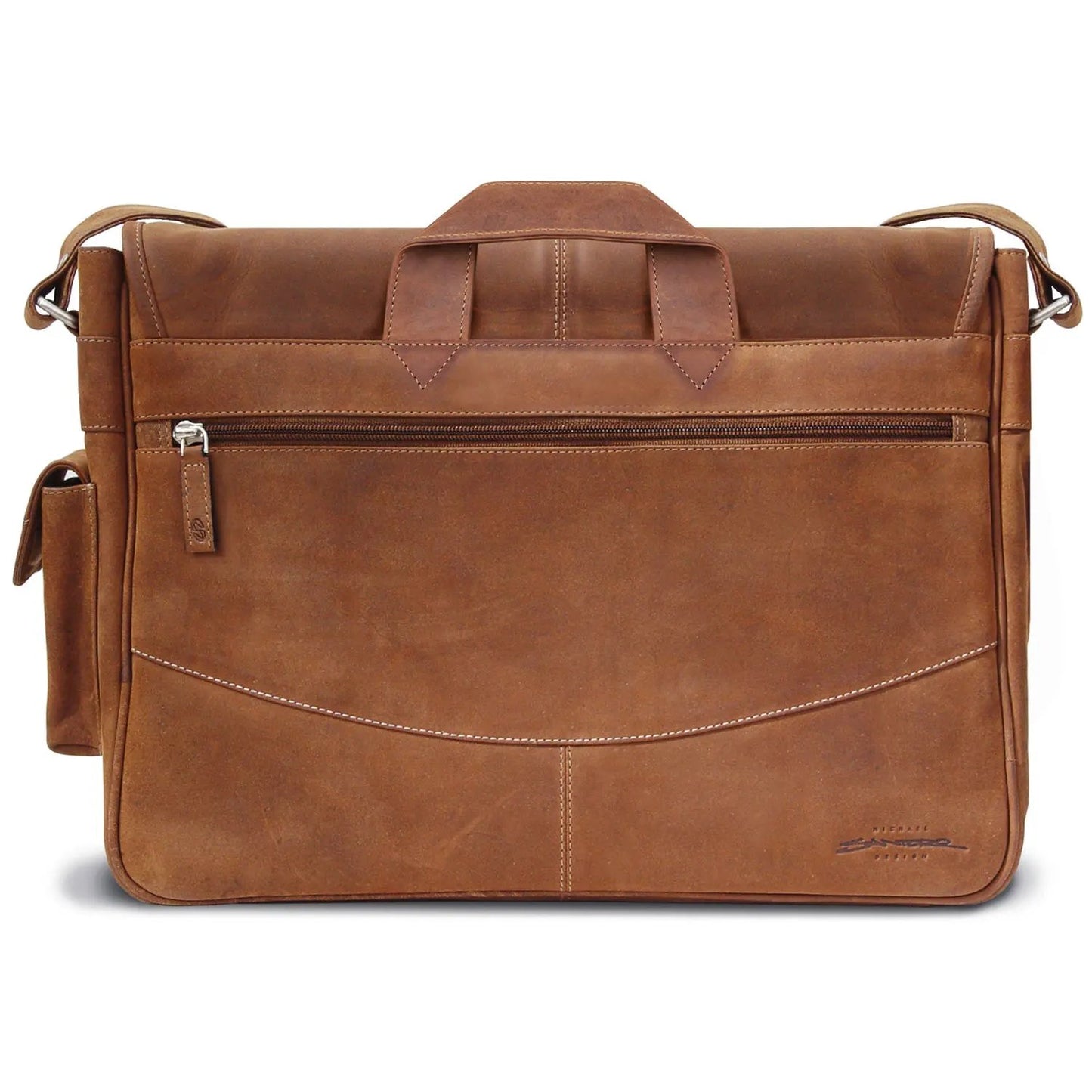 Premium Leather Messenger Bag for Men Laptop Shoulder Bag by Inland Leather