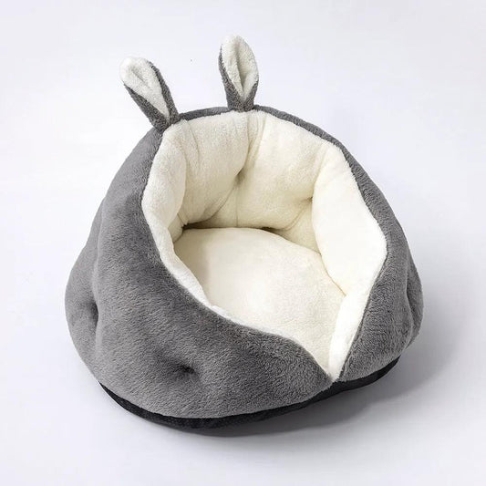 Bunny Ear Design Pet Bed 🐰🛏️ Cozy Plush Dog & Cat Bed by Inland Leather