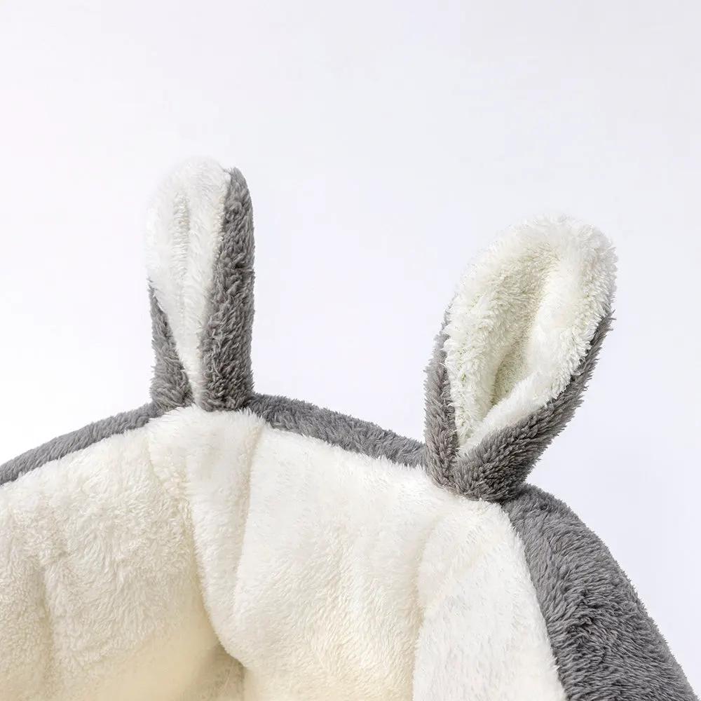 Bunny Ear Design Pet Bed 🐰🛏️ Cozy Plush Dog & Cat Bed by Inland Leather
