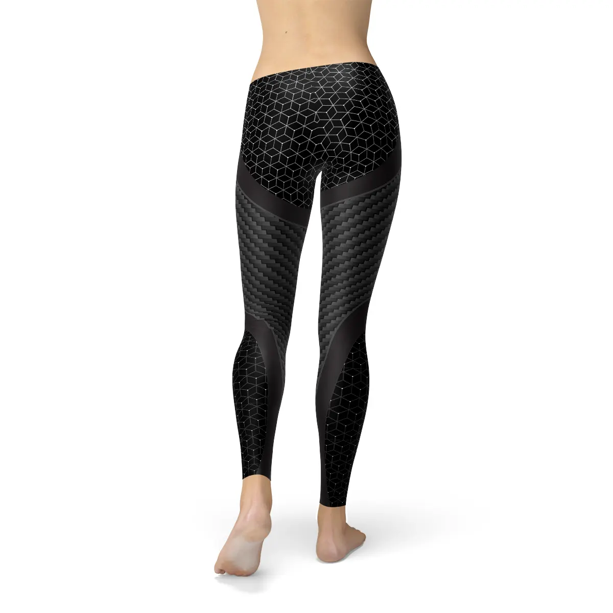 Womens Carbon Fiber Sports Leggings by Maroon Sooty
