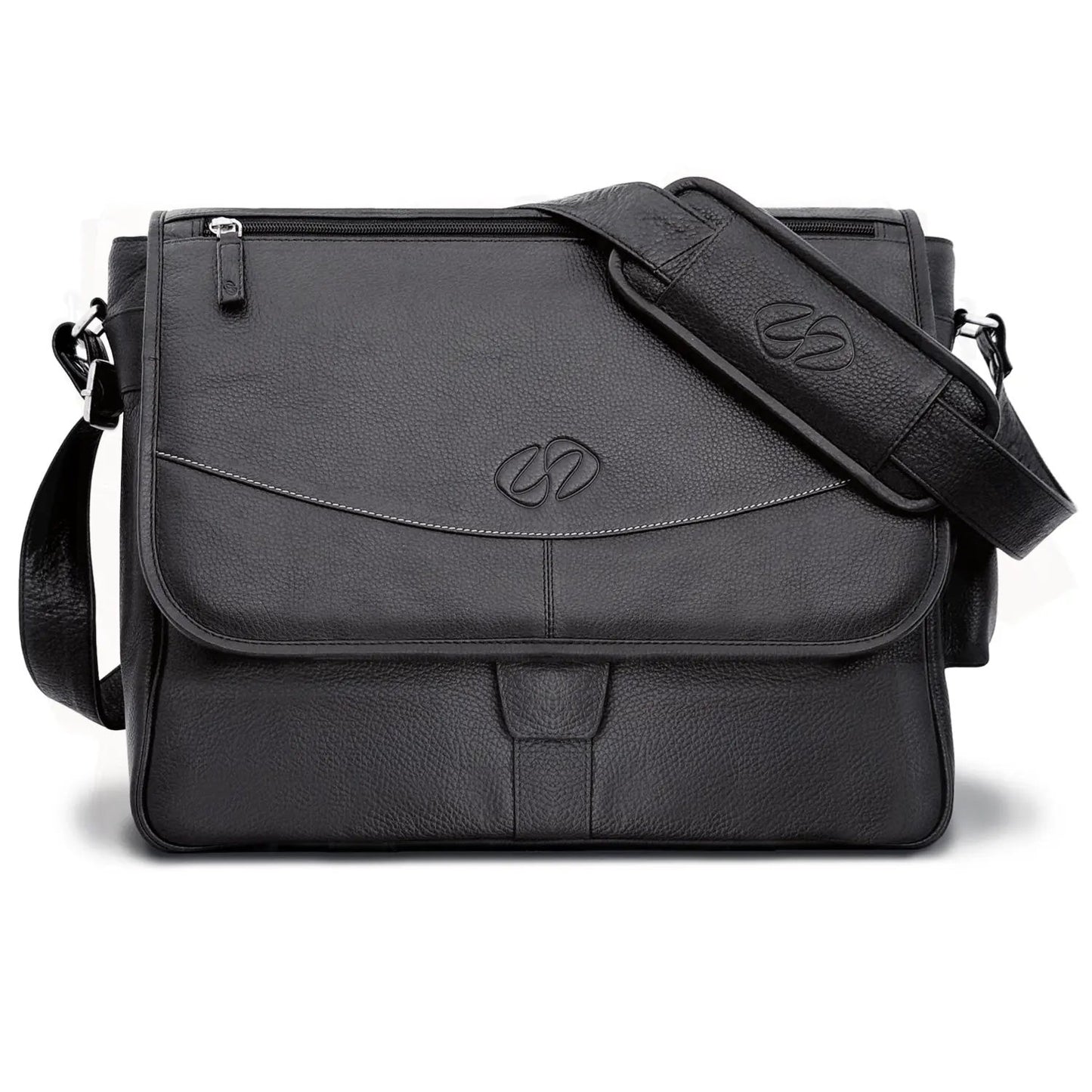 Premium Leather Messenger Bag for Men Laptop Shoulder Bag by Inland Leather
