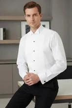 "David" White Wingtip Tuxedo Shirt by Tux-USA