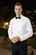 "David" White Wingtip Tuxedo Shirt by Tux-USA