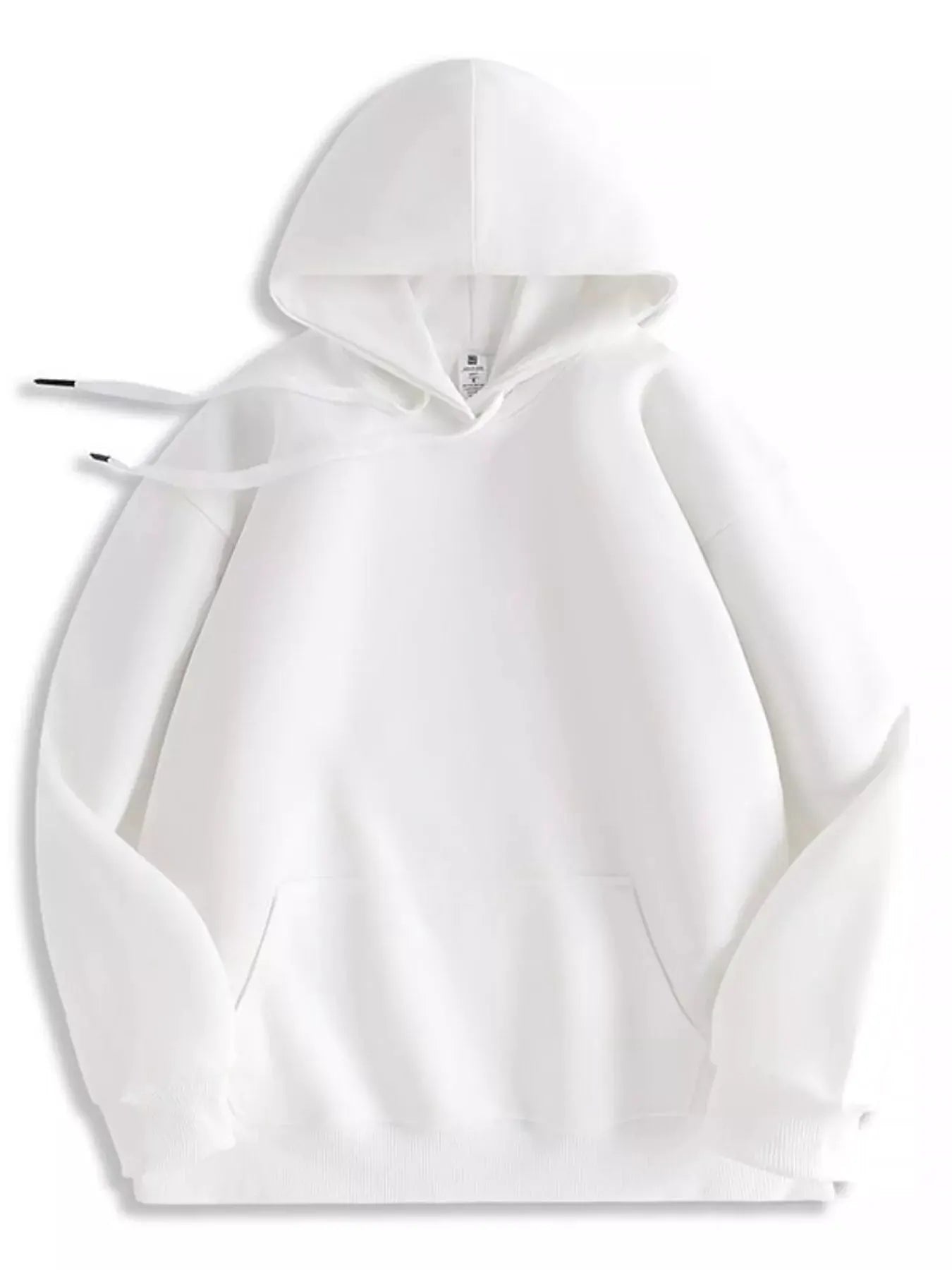Men's Full Size Solid Color Casual Hoodie Plus Size by Trendsi